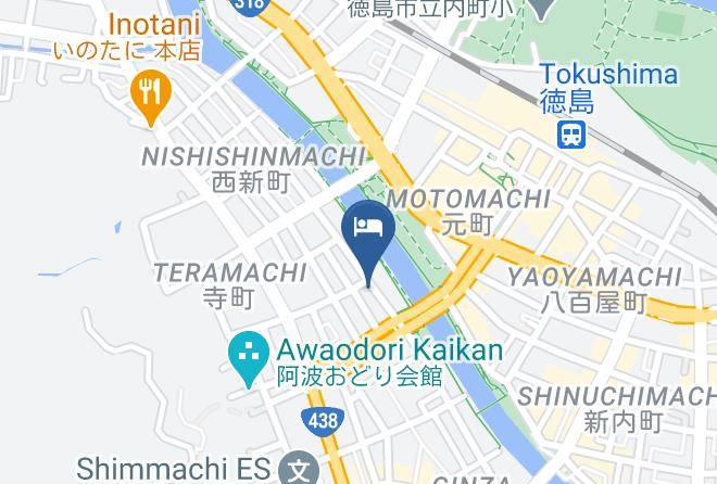 Tokushima City - Yadoya Hiwasa Maps
