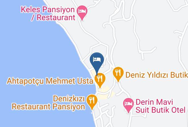 Mugla - Yakamoz Pansiyon Restaurant Maps