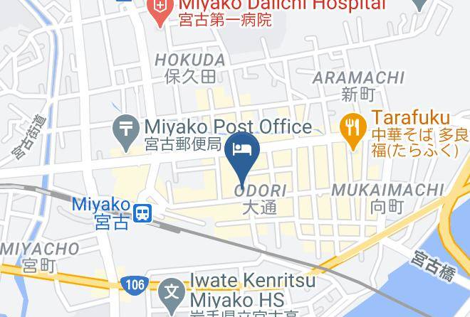Miyako City - Yamadaya Ryokan Annex Maps