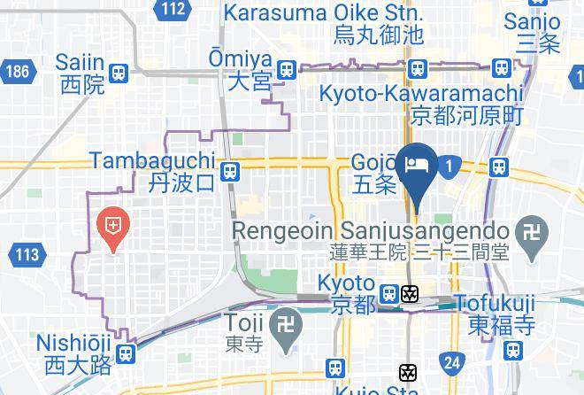 Kyoto City Shimogyo Ward - Yamadaya Ryokan Maps