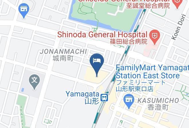 Yamagata City - Yamagata Eki Nishiguchi Washington Hotel Maps