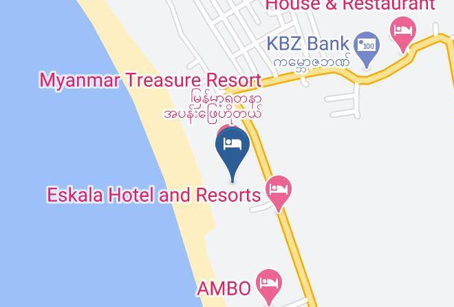 Yamonnar Oo Resort Map - Ayeyarwady - Pathein