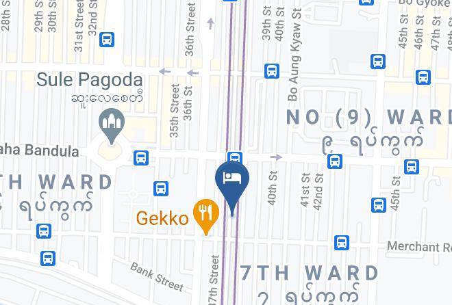 Yangon West - Yangon Urban Hotel Maps