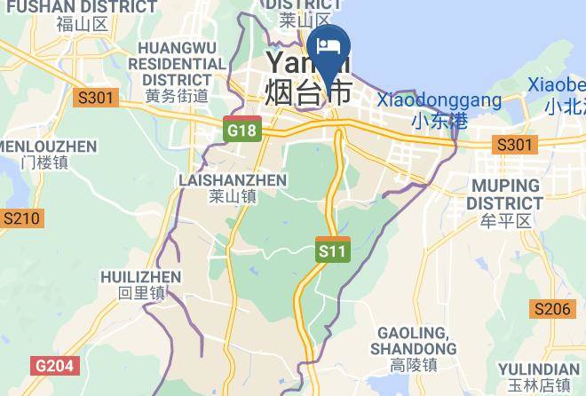 Yantai - Yantai 90's Light Luxury Hotel Maps