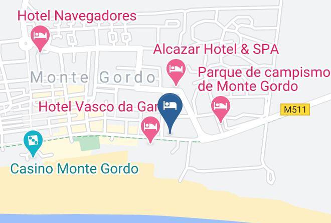 Vila Real De Santo Antonio - Yellow Praia Monte Gordo Maps