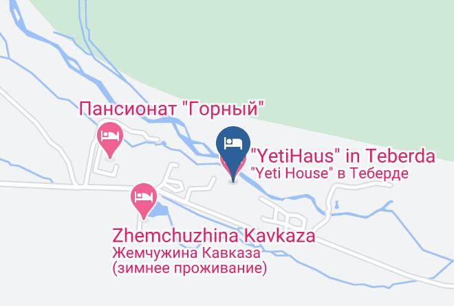 Karachayevsk - Yetihaus In Teberda Maps