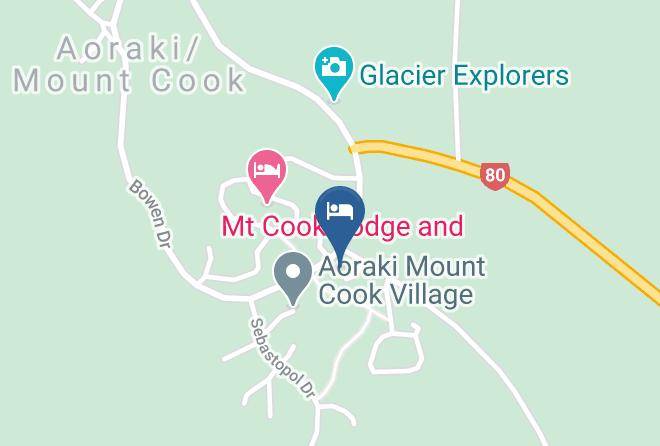 Mackenzie - YHA Aoraki Mt Cook Haka House Maps