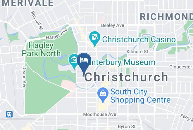 Christchurch - Yha Christchurch Backpackers Maps
