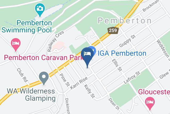 Yha Pemberton Map