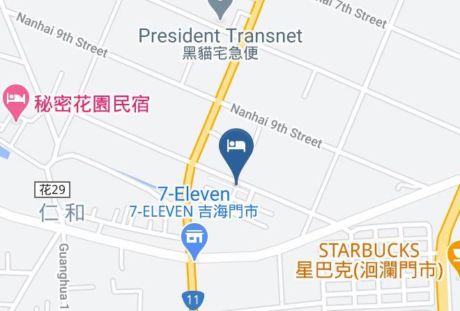 Yilian Fengqing Homestay Mapa - Taiwan - Hualiennty