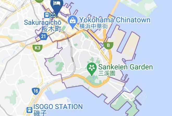 Yokohama City Naka Ward - Yokohama Heiwa Plaza Hotel Maps