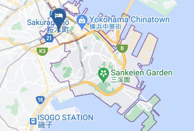 Yokohama City Naka Ward - Yokohama Isezakicho Washington Hotel Maps