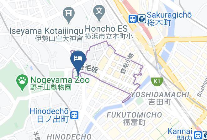Yokohama City Naka Ward - Yokohama Mandarin Hotel Maps