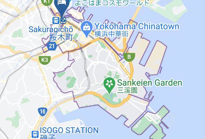 Yokohama City Naka Ward - Yokohama Sakuragicho Washington Hotel Maps