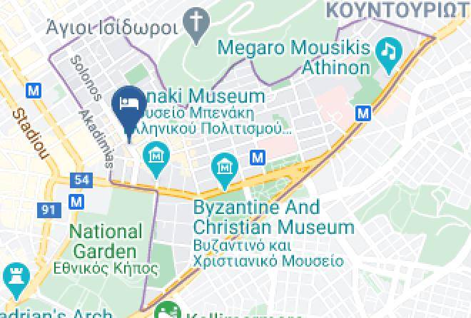 Central Athens - Yoleni's Greek Gastronomy Center Maps