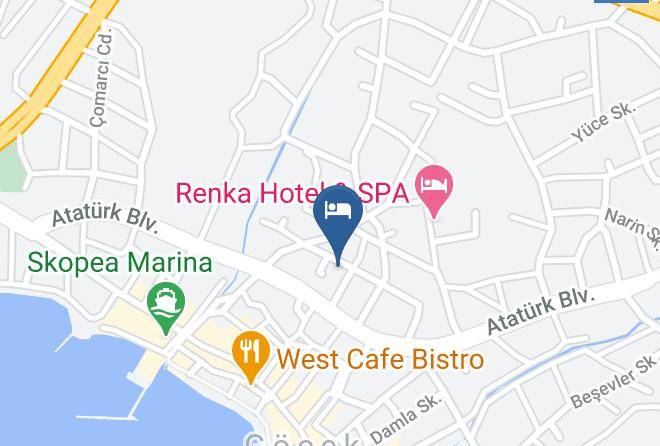 Fethiye - Gocek Yonca Resort Otel Maps