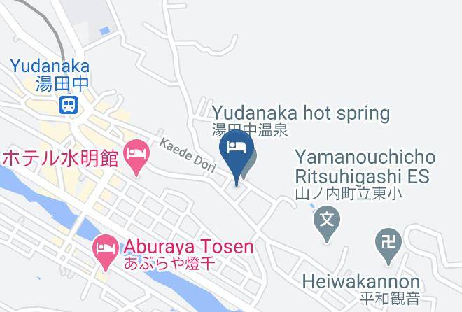 Yamanouchi Townshimotakai District - Yorozuya Annex Yurakuan Maps