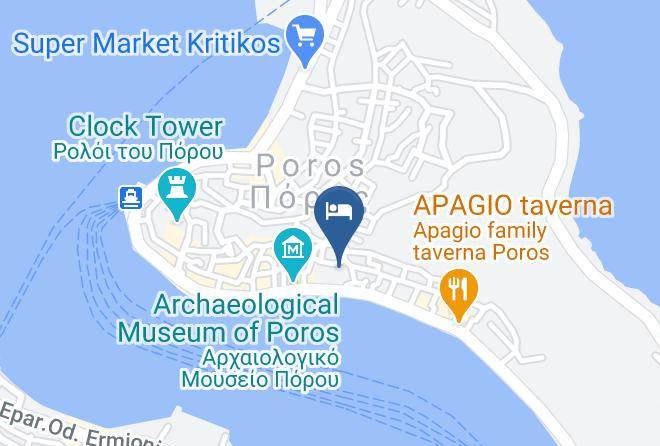 Perifereiaki Enotita Nison - Yota's Studio In Center Of Poros Maps
