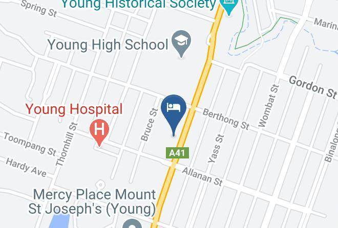 Hilltops - Young Budget Accommodation Maps