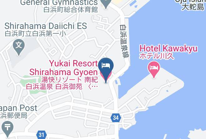 Shirahama Townnishimuro District - Yukai Resort Shirahama Gyoen Maps