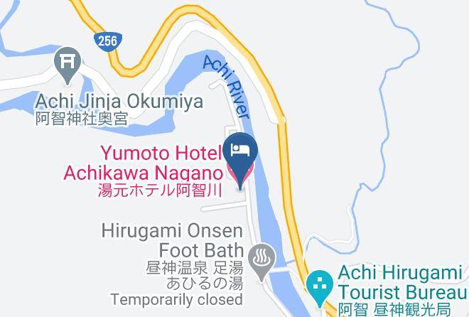 Achi Vil Shimoina District - Yumoto Hotel Achikawa Nagano Maps