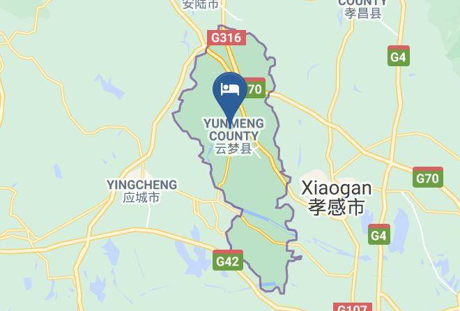 Xiaogan - Yun Meng Yu Yun Da Jiu Dian Maps