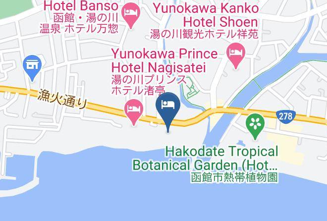Hakodate City - Yunohama Hotel Maps