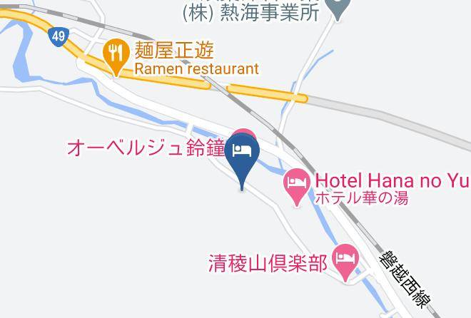 Koriyama City - Yunoyado Rakusan Maps
