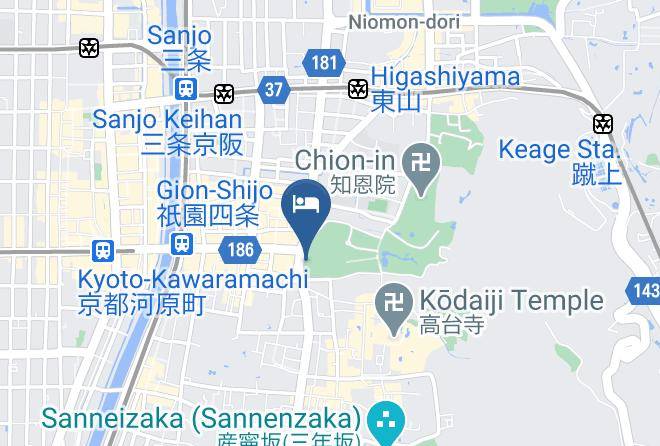 Kyoto City Higashiyama Ward - Yuzuya Ryokan Maps