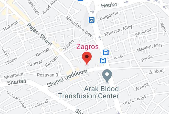 Arak - Zagros Hotel Maps