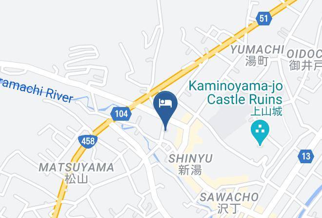 Kaminoyama City - Zaimoku Sakaeya Ryokan Maps
