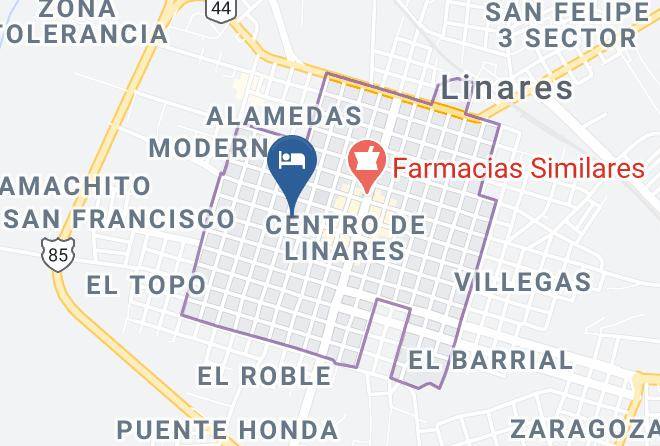 Linares - Zapata Plaza & Hotel Maps