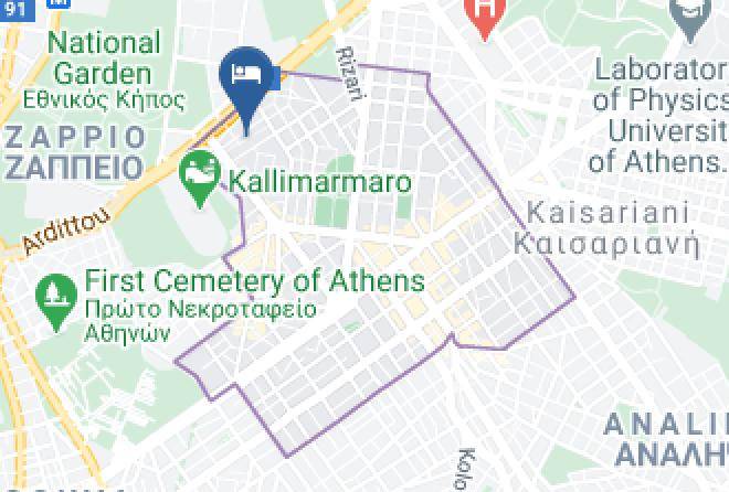 Central Athens - Zappion Hotel Maps