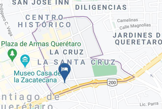 Santiago De Queretaro - Zarzarosa Hotel Boutique Maps