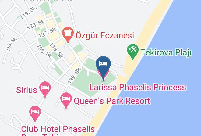 Antalya - Larissa Phaselis Princess Hotel Maps
