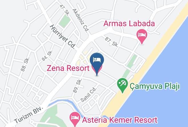 Kemer - Zena Resort Hotel Maps
