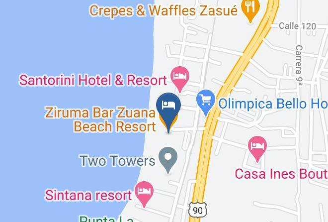 Santa Marta - Ziruma Bar Zuana Beach Resort Maps