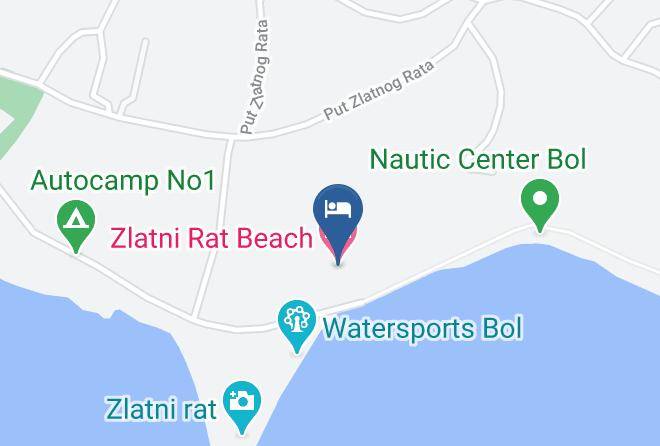 Bol - Zlatni Rat Beach Hotel Maps