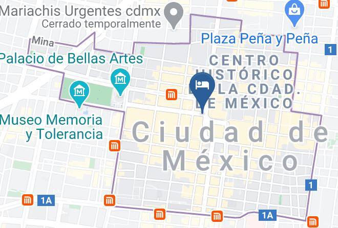 Cuauhtemoc - Zocalo Central Hotel Maps