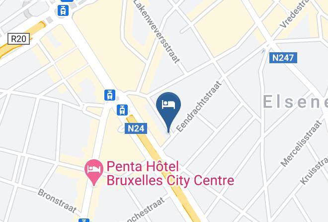 Elsene - Zoom Hotel Maps