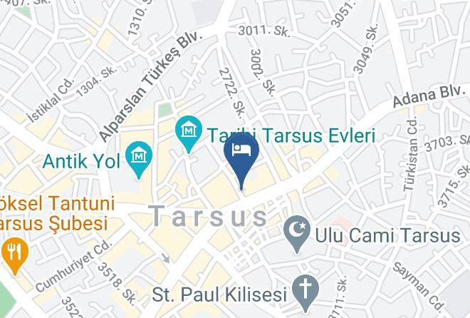 Tarsus - Otel Zorbaz Maps