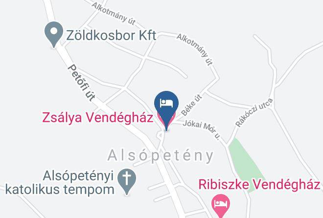 Alsopeteny - Zsalya Vendeghaz Maps